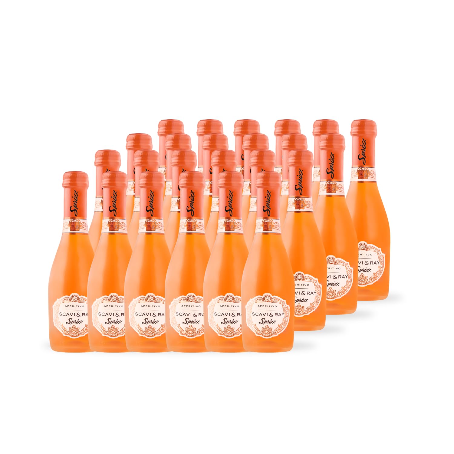 SCAVI & RAY Sprizz Aperitivo Piccolo – 24 x 0,2l mediterraner Cocktail mit spritziger Grapefruit & Blutorange, 5,5% Vol. Alkohol – perfekt für unterwegs & kleine Genussmomente