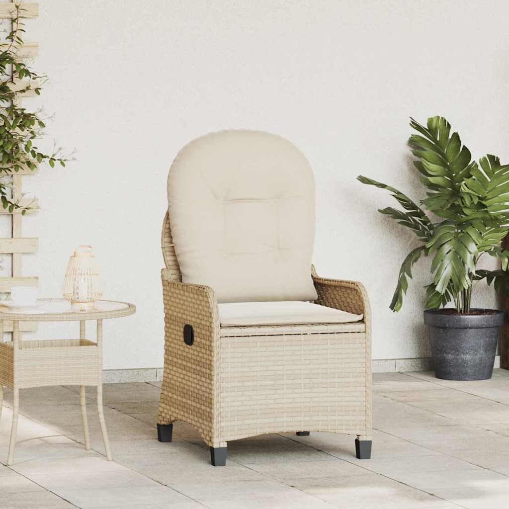 Fauteuil inclinable beige en polyrotin : fini le mal de dos lors de vos moments détente