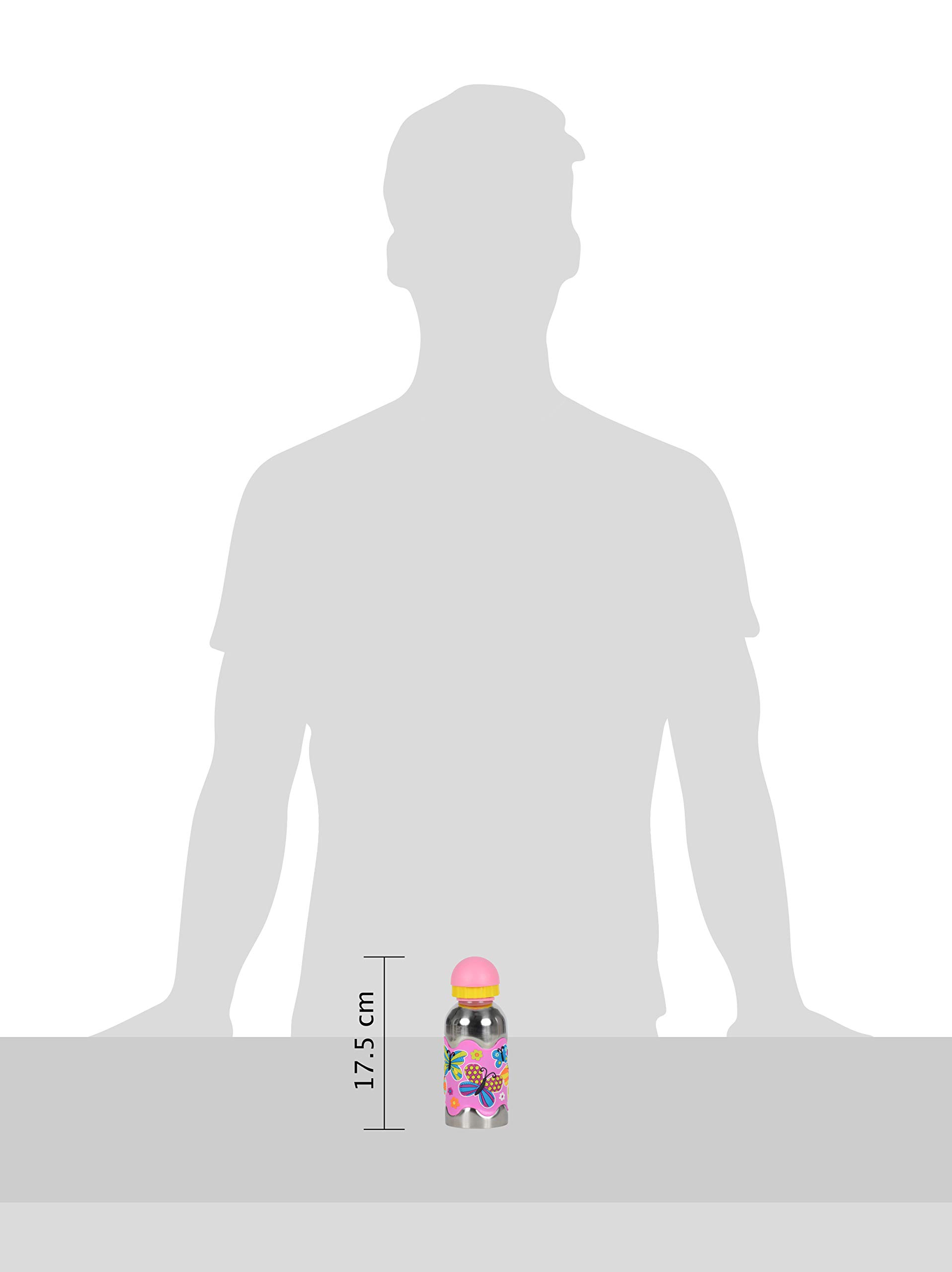 Precious Thots Stainless Steel Water Bottle with Sipper, 300ml (Pink)