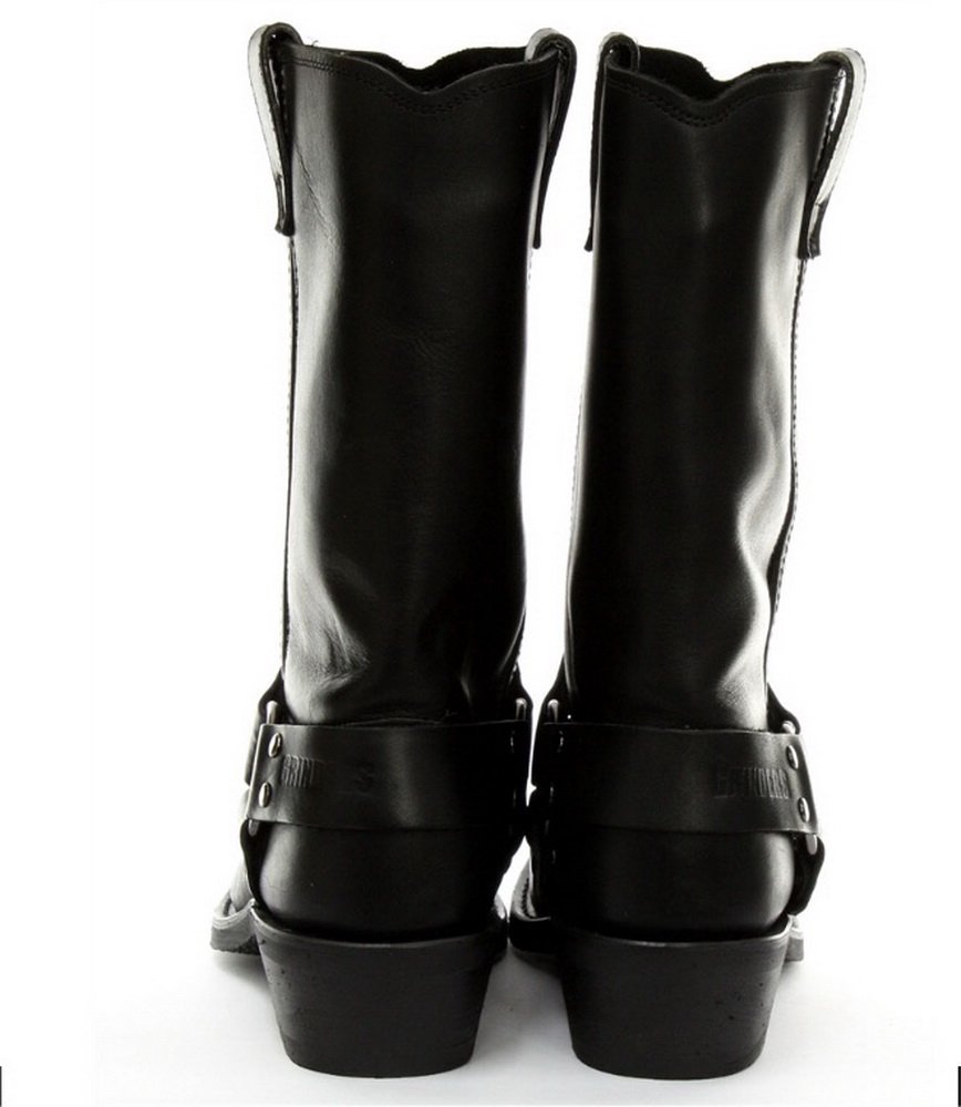 Grinders Renegade Hoch Schwarz Unisex Lederstiefel Cowboy-Western Motorradfahrer Hohe Stiefel