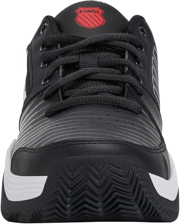 K-Swiss Court Express Hb tennisschoen voor heren, Jet Black White Spicy Orange, 41.5 EU