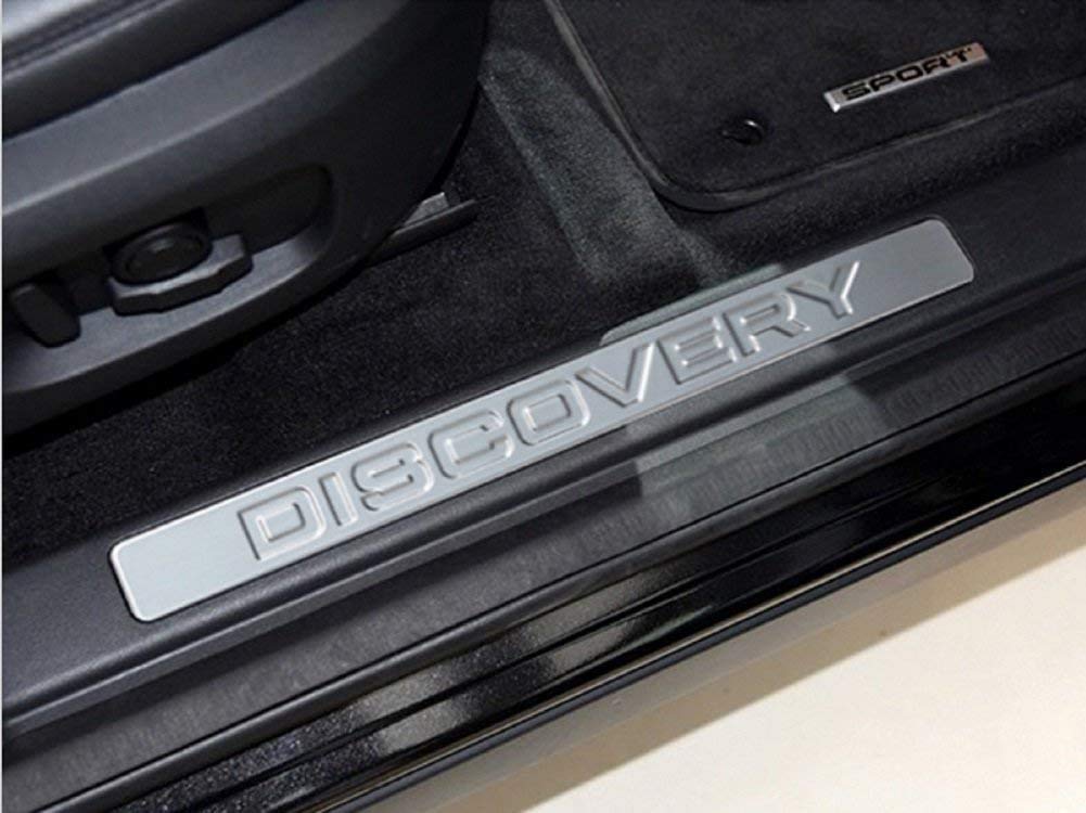 SHIFENG Kompatibel mit Discovery Sport 2014, 2015, 2016, 2017, 2018, 2019, 2020, Edelstahl, Auto-Türschweller, Zierleiste, Zubehör (Silber)