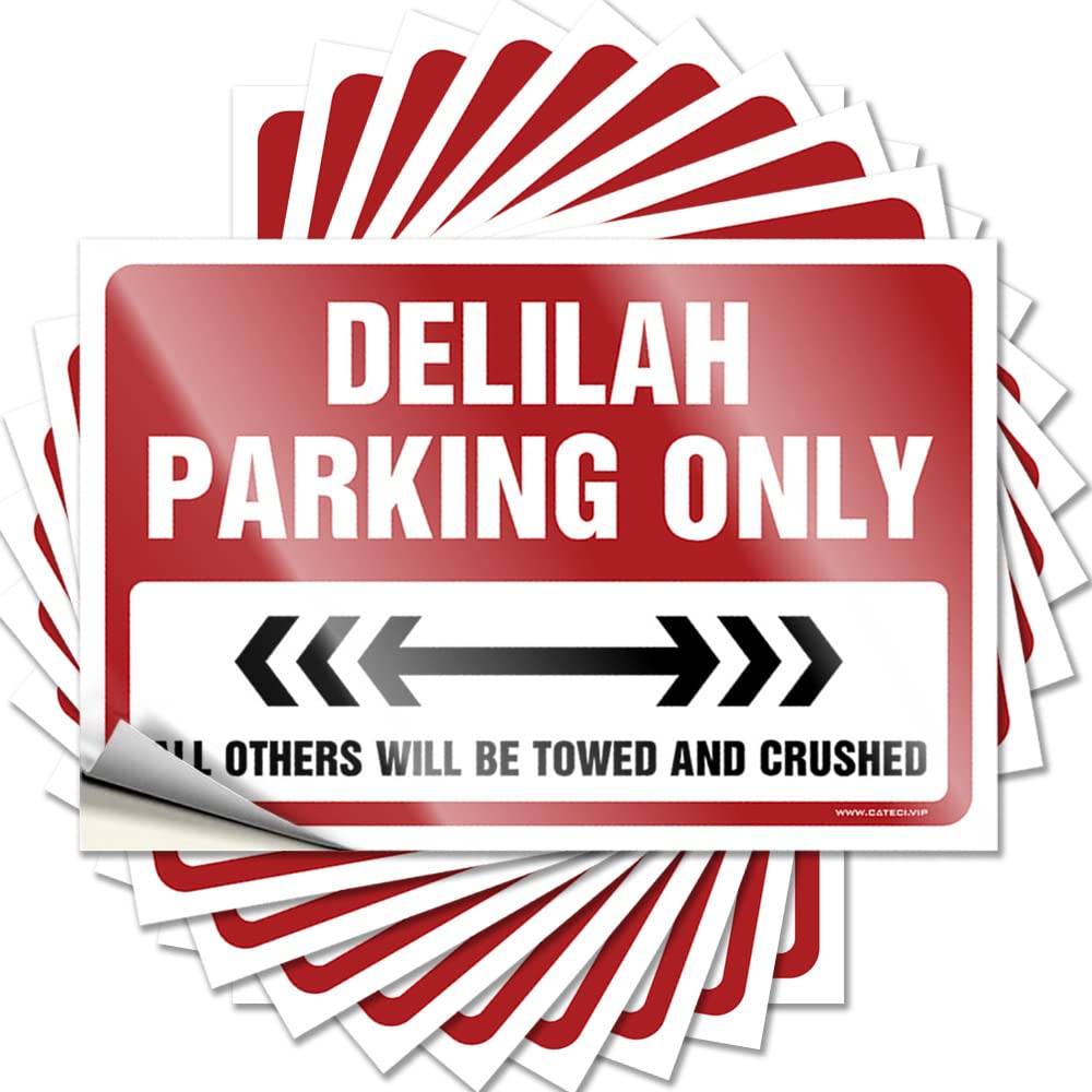 Decals Bath Decor Easy Apply | Delilah Parking Only Fun Bumper Peel and Stick(12X18CM)