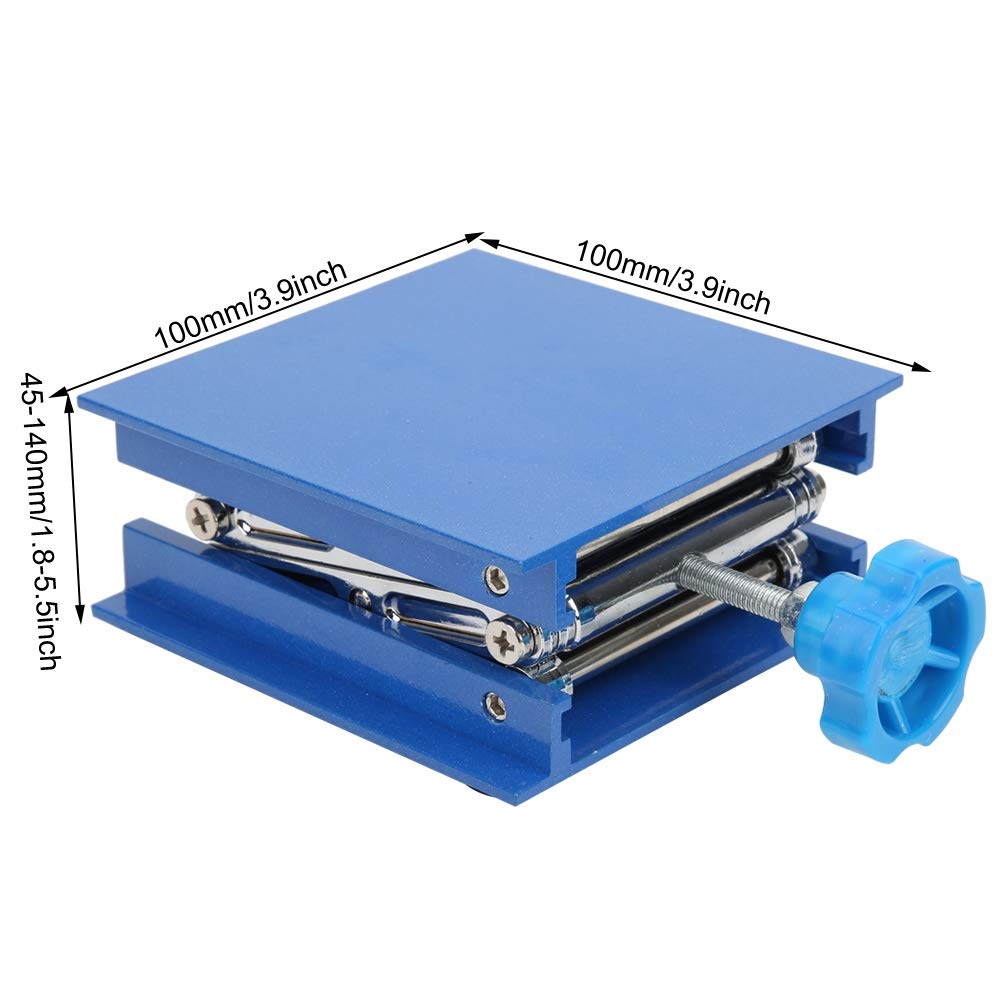 Plataforma de trabajo de aluminio ajustable para equipos científicos, elevación elevadora con soporte estable, ideal para laboratorio e industrial