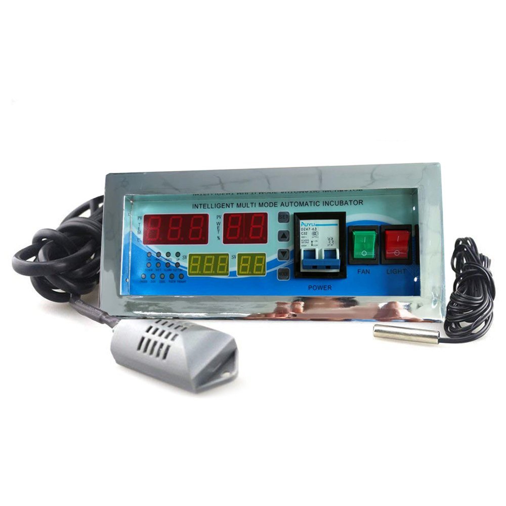 Digital Thermostat Multi-function Controller/Automatic Incubator for Birds Hens Ducks Incubator Temperature Sensor for Small Size Incubateur (XM-18E)