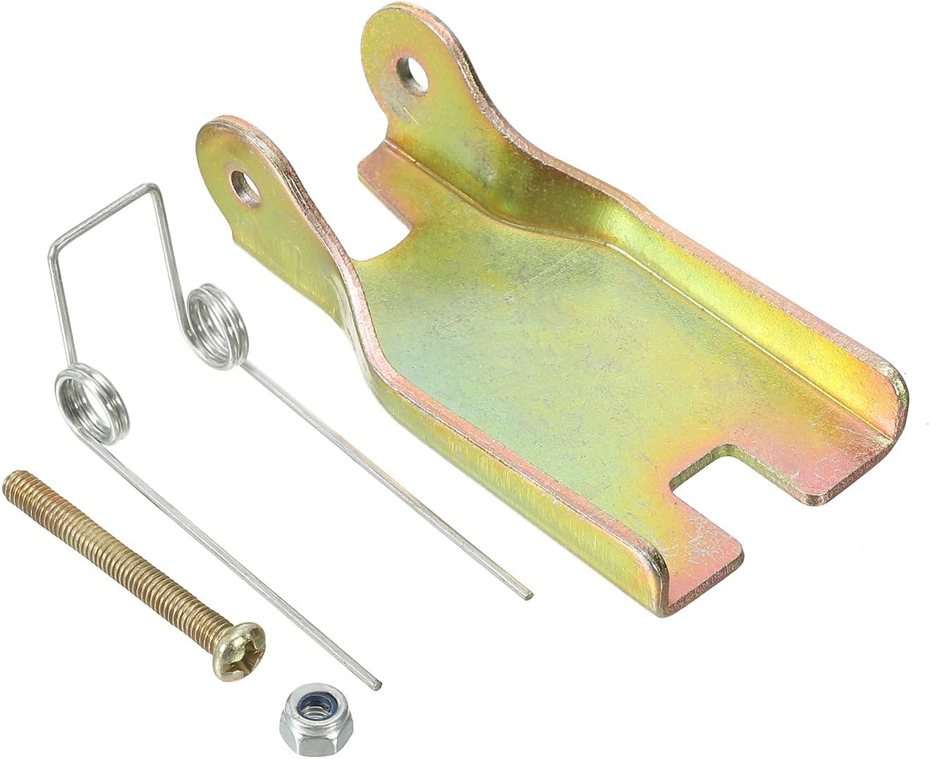 PATIKIL 3 Inch 76mm Hook Safety Latch Kit, 4 Pack Metal Towing Hitch Replacement for Clevis Hook Trailer, Golden Tone