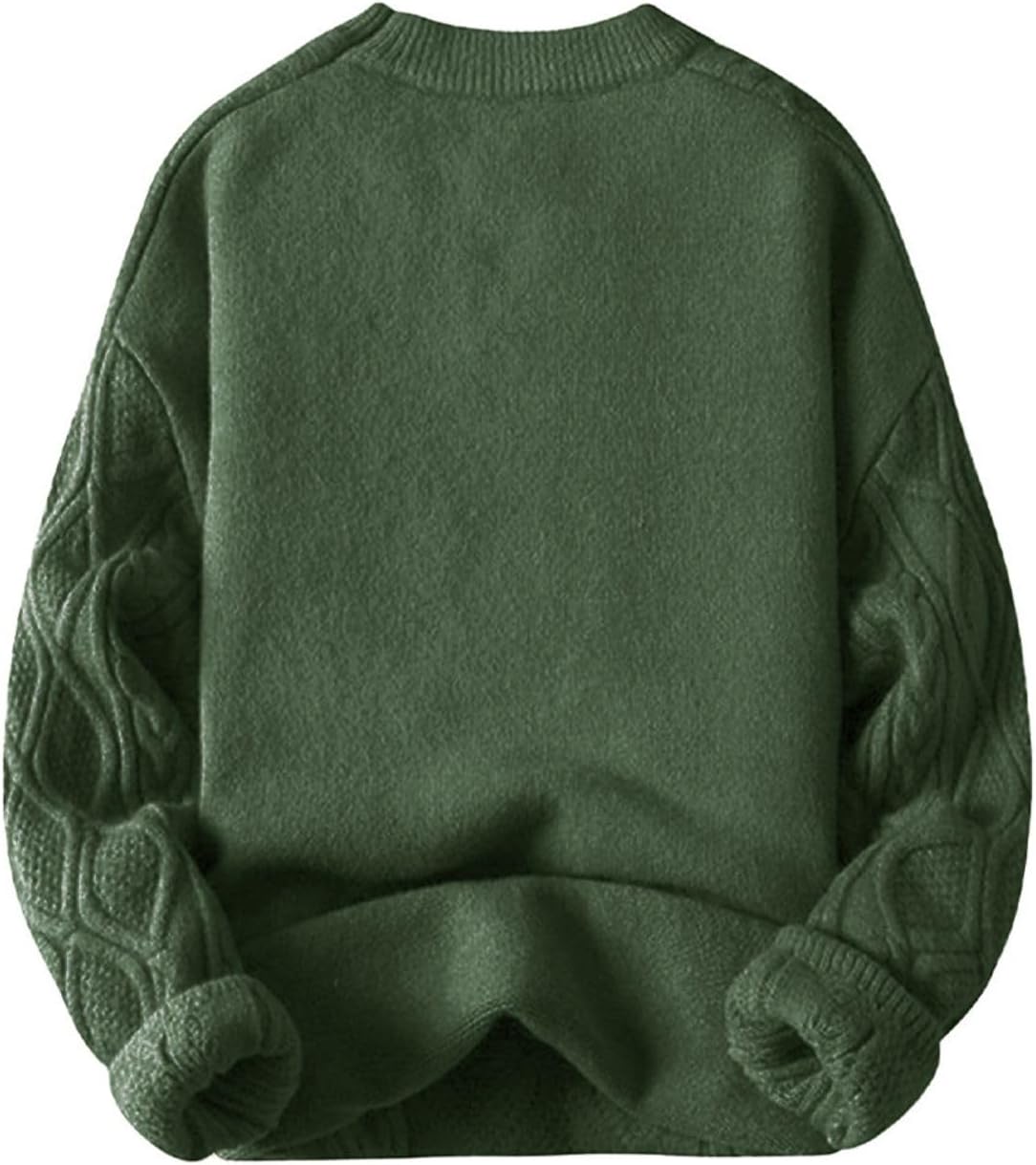 Aelfric Eden Oversized Sweater 90s Vintage Cable Knit Long Sleeve Women Heavy Crewneck Pullover - Image 3