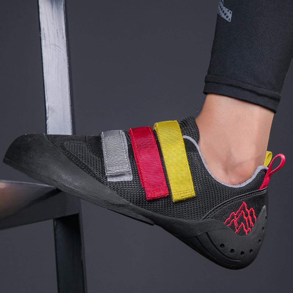 Scarpe da Arrampicata da Uomo Scarpette da Boulder Antiscivolo Traspiranti Chiusura Autoadesiva Smorzamento per L'Arrampicata Sportiva