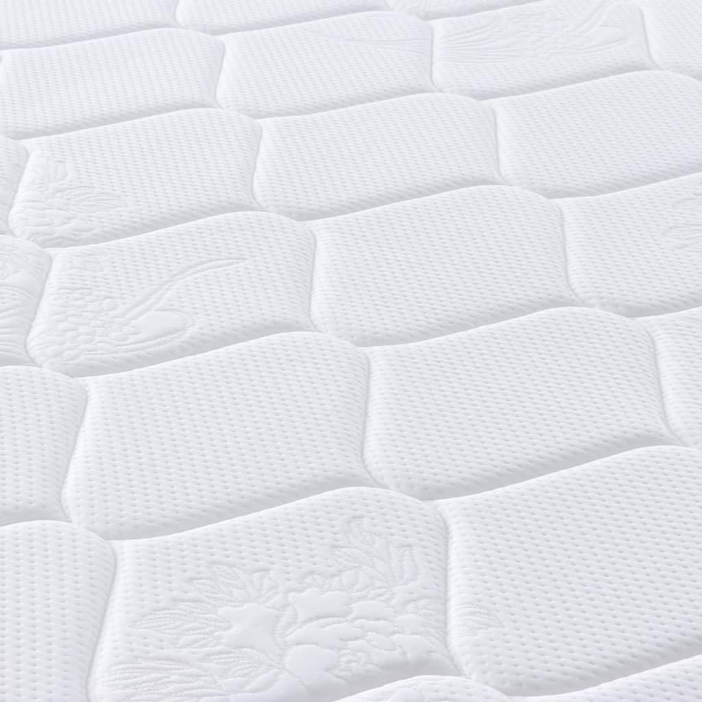 Materac ze sprężynami kieszeniowymi, 90 x 190 cm, średnio twardy, oddychający, nadaje się do prania, ergonomiczny, 7 stref, do łóżka kontynentalnego i stelaża, komfortowa warstwa pianki