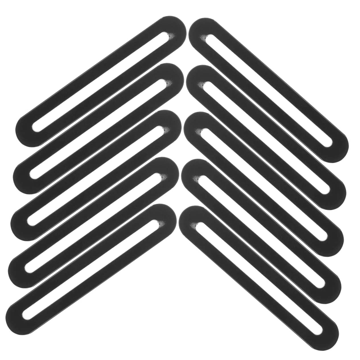 MUSISALY 10pcs Adjustable Stainless Mending Plate for Wood Metal Flat Mending Plate Slot Hole Corner Cabinet Corner Brace Metal Mounting Plate Black Small Size