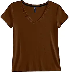 Blusa Blusinha Feminina Algodão Gola V