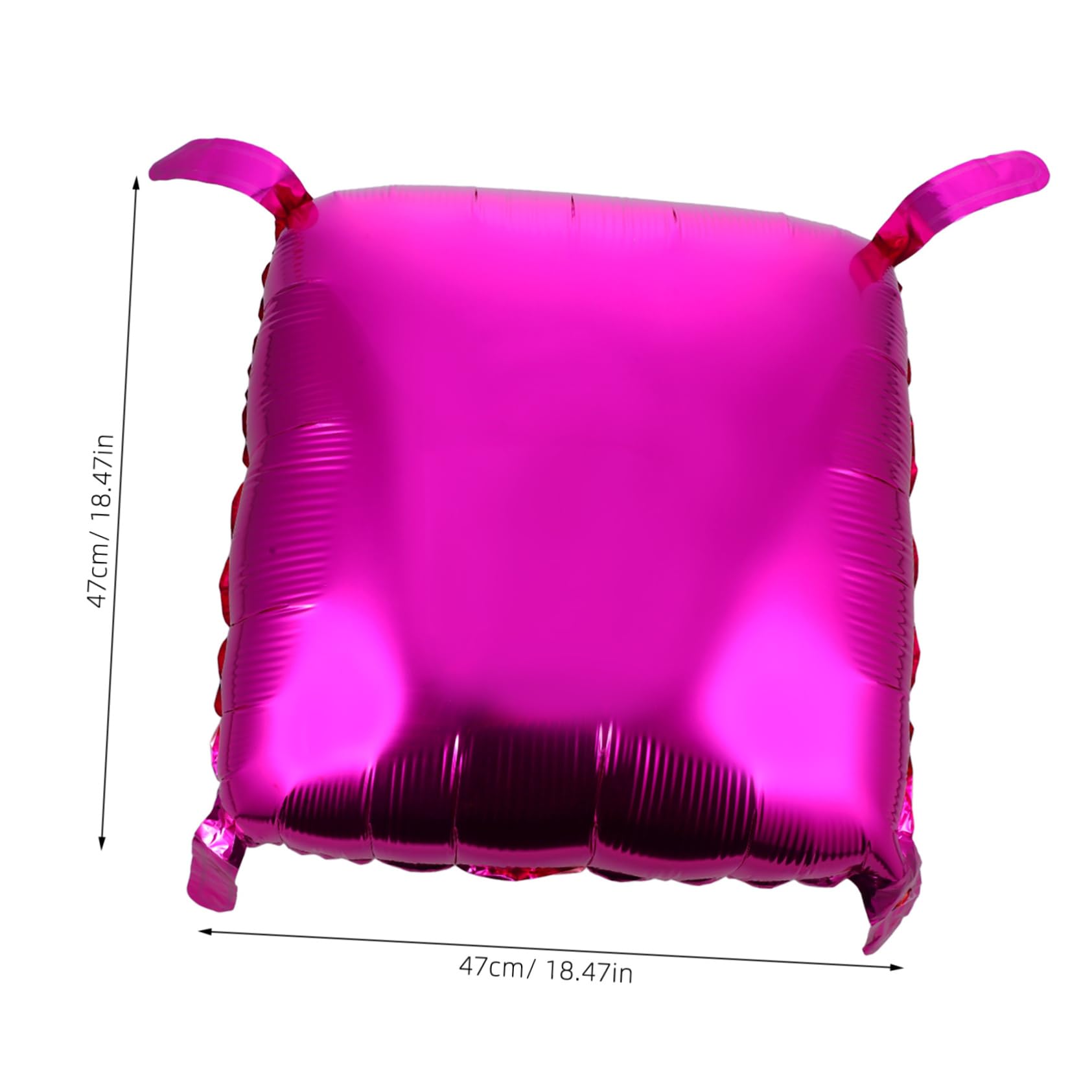 Quadratische Folienballons 50 Stück aus Aluminiumfolie für Feier | Doppelseitig Zweifarbig, mit Bindeband, Hintergrunddeko für Hochzeit und Besondere Anlässe