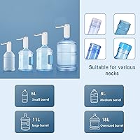 Vista 3 de Dispensador de agua plegable, bomba automática de botella de agua, dispensador de agua eléctrico para botellas universales con carga tipo C, bomba