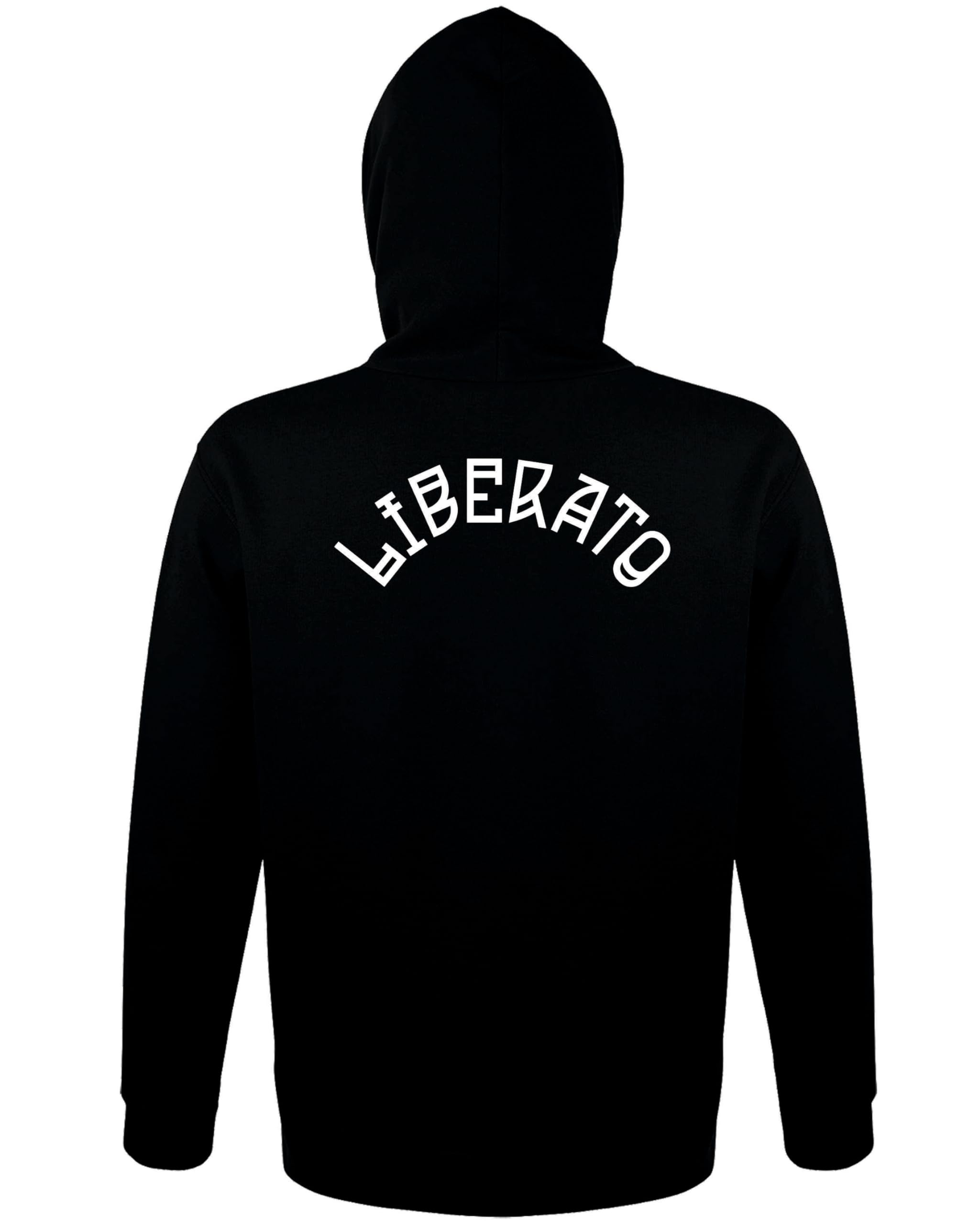 Felpa Cappuccio e tascone Hoodie LIBERATO Rosa Logo