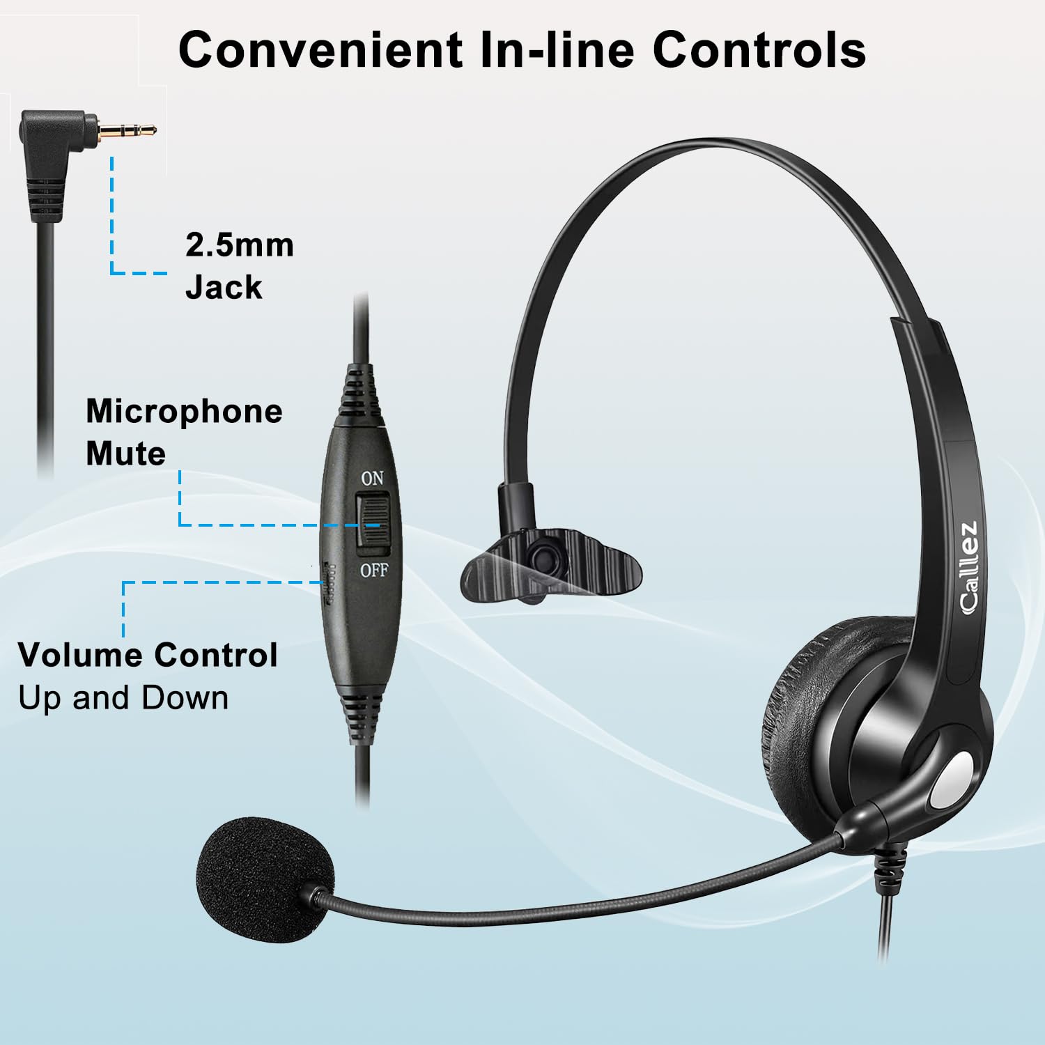 Telefono Fijo Wantek Auriculares Telu00e9fono Fijo RJ9 Mono