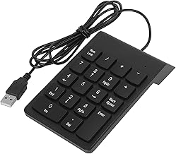 cimetech Numpad Keypad USB Number Keypad - Number Keypad Additional Keyboard - Keypad with 18 Keys for Laptop Ultrabook Netbook Desktop PC Mini Keyboard with Cable