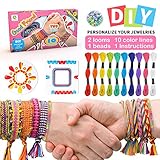Kit de pulsera de la amistad para niñas,Kit de fabricación de pulsera de bricolaje para niños de 5-10 años Regalo de cumpleaños para niñas de 5-12 años Kit de cuentas para niñas de edad presente 7 8 9