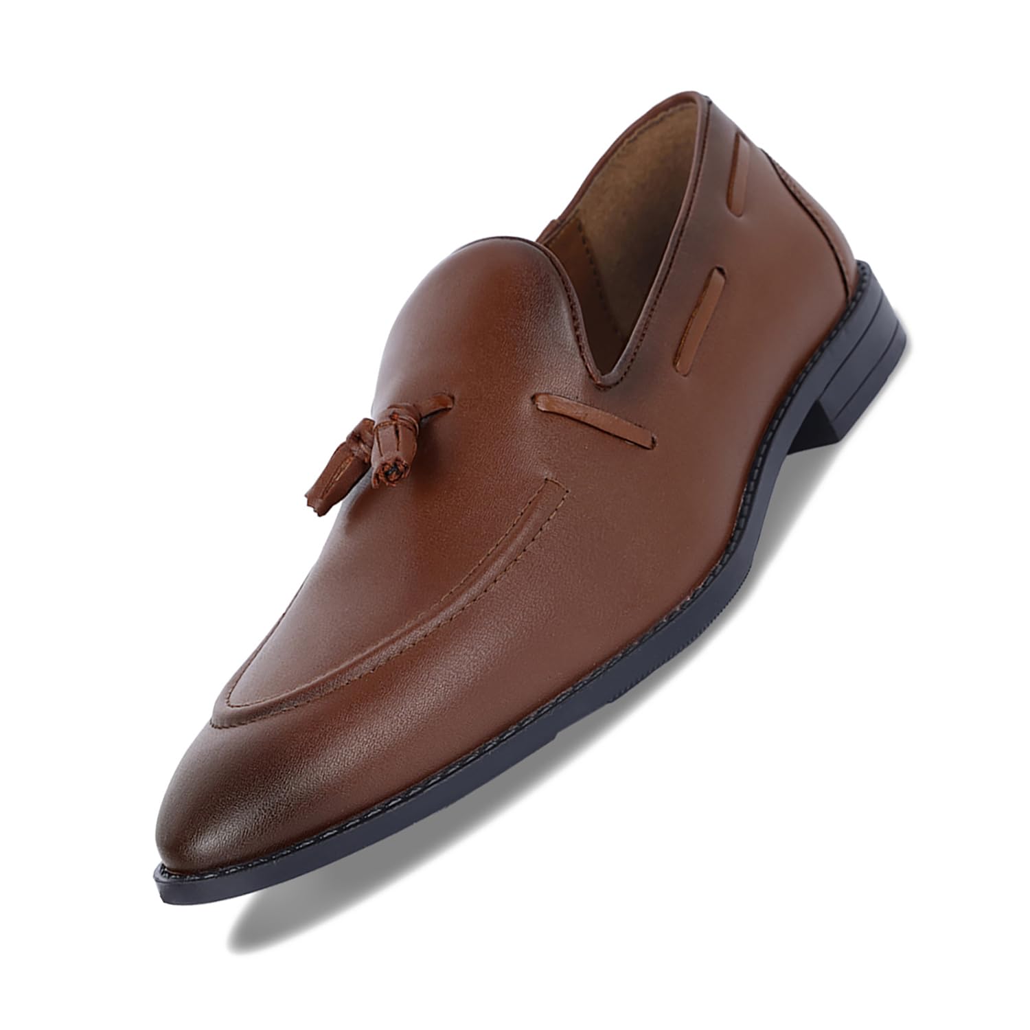 LOUIS STITCH Loafers Formal Shoes for Men Slip-On Moccasins with Tassel | Ideal for Business, Casual, Parties | Solid Russet Tan | UK Size 8 (LSRGMCTATN) (B0CPVLYW36) Amazon Price History, Amazon Price Tracker