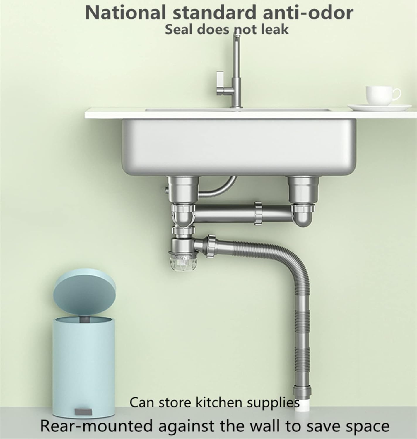 Buy HTDAK Kitchen Dual Sink Installation Plumbing, Expandable Sink