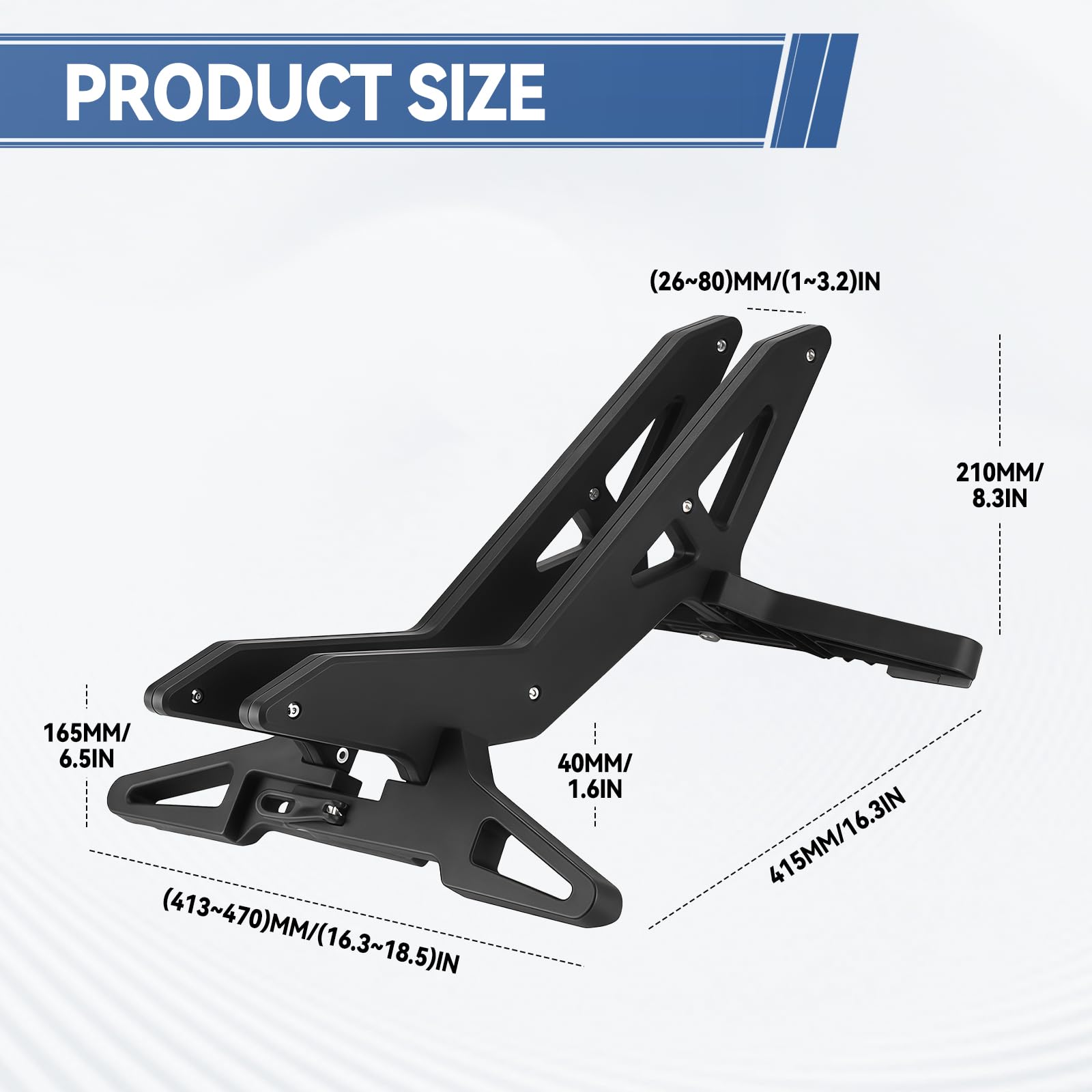 HSOKEW Bike Floor Stand, Adjustable Bike Floor Rack Stand Fit 16