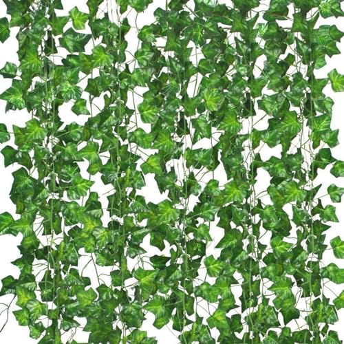 Comtelek 168 FT Artificial Ivy 24 Pack Ivy Vine Garland Ivy Leaves Greenery Garlands Clip Hanging
