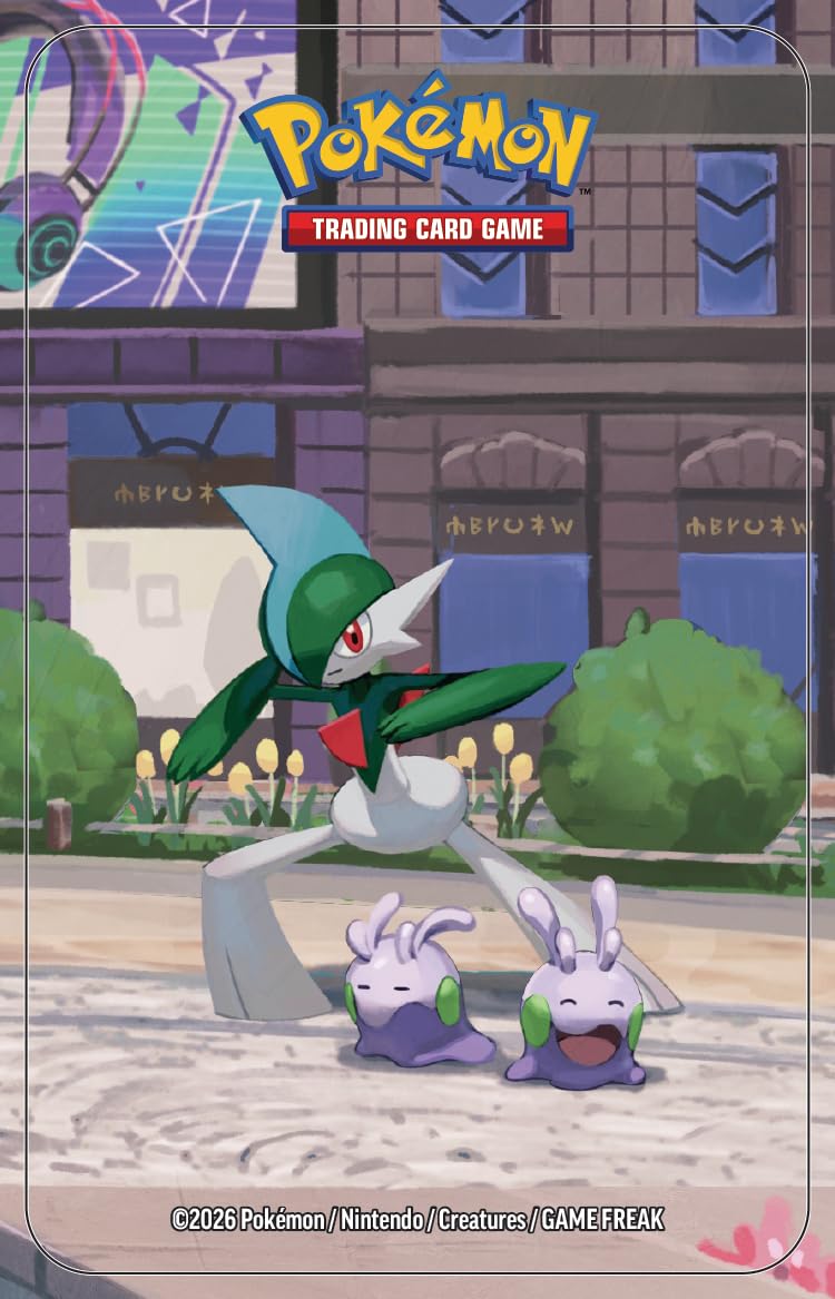 Pokémon-Sammelkartenspiel: Mini-Tin-Box Illumina City: Galagladi & Viscora (2 Boosterpacks, 1 Bildkarte und 1 Stickerbogen)