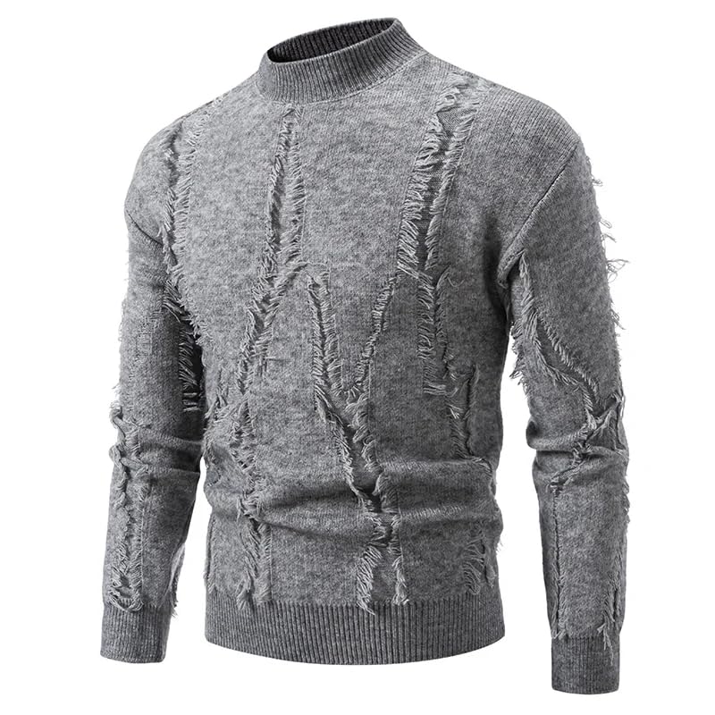 Autumn Winter Knit Pullovers Men Long Sleeve Casual Knitted Sweater Hip Hop Streetwear2