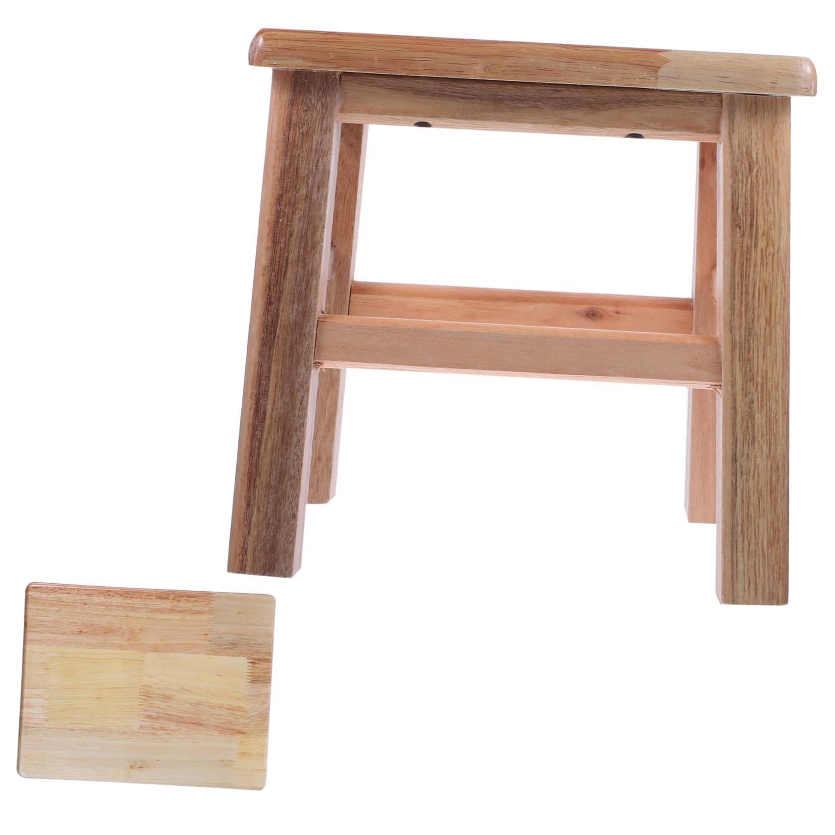 WHAMVOX Boy Girl's Stool Small Square Stool Solid Wood Multi-Purpose Easy to Carry