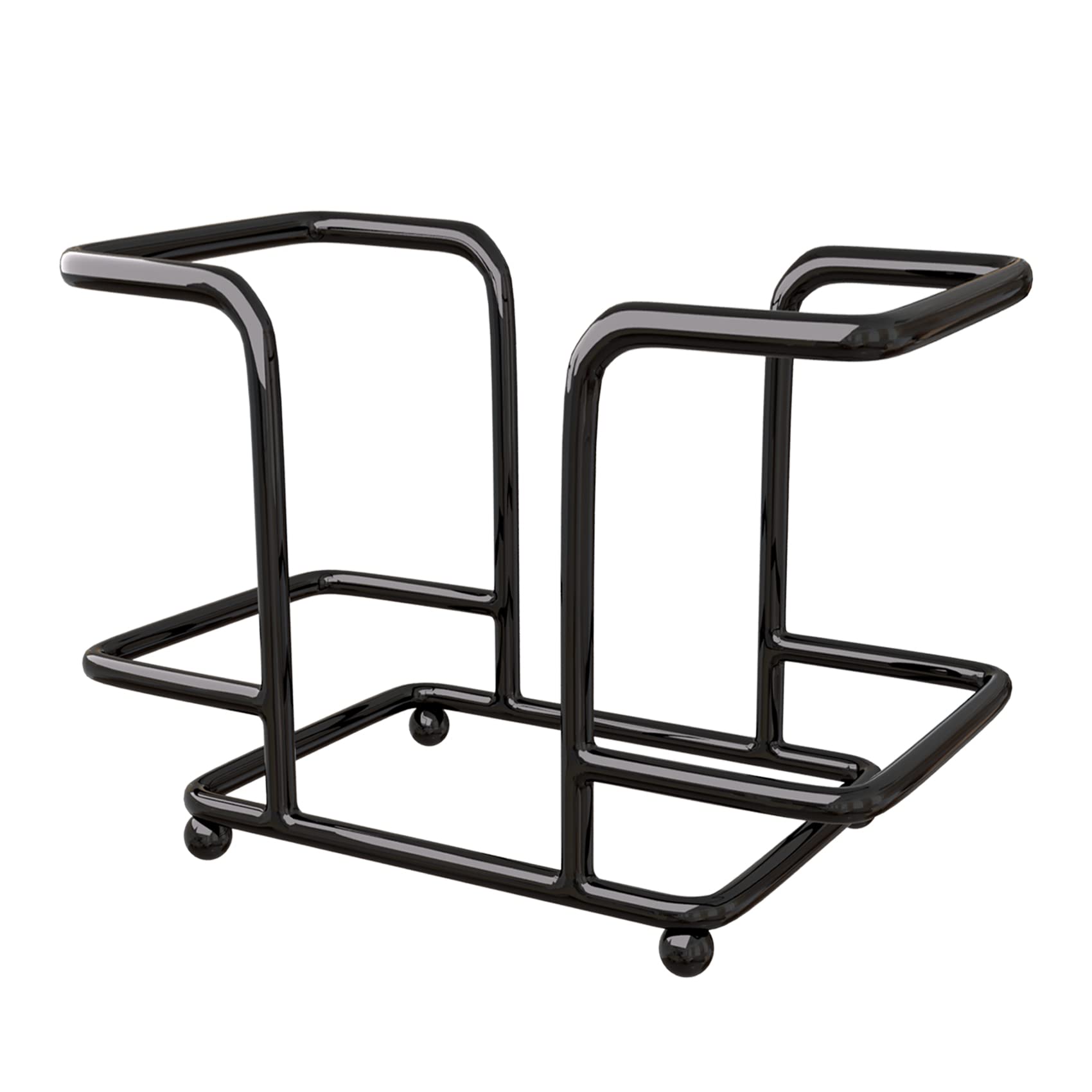 Yobiisolut Napkin Holder - Paper Napkin Holders Stand Metal Freestanding Tissue Dispenser Organizer - Stainless Steel Black Vertical Napkin Stand for Table Kitchen Home, 5.59 x 1.96 x 3.62