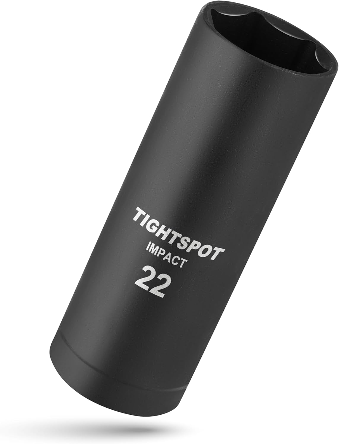 TIGHTSPOT 3/8 Inch Drive - 22 mm Deep Impact Socket with Anti-Rounding 6 Point Design, Heat-Treated Steel, Metric