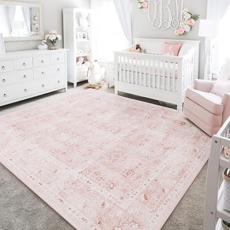 Dreamy Pink Nursery Rug: Perfect for Little Girls' Rooms