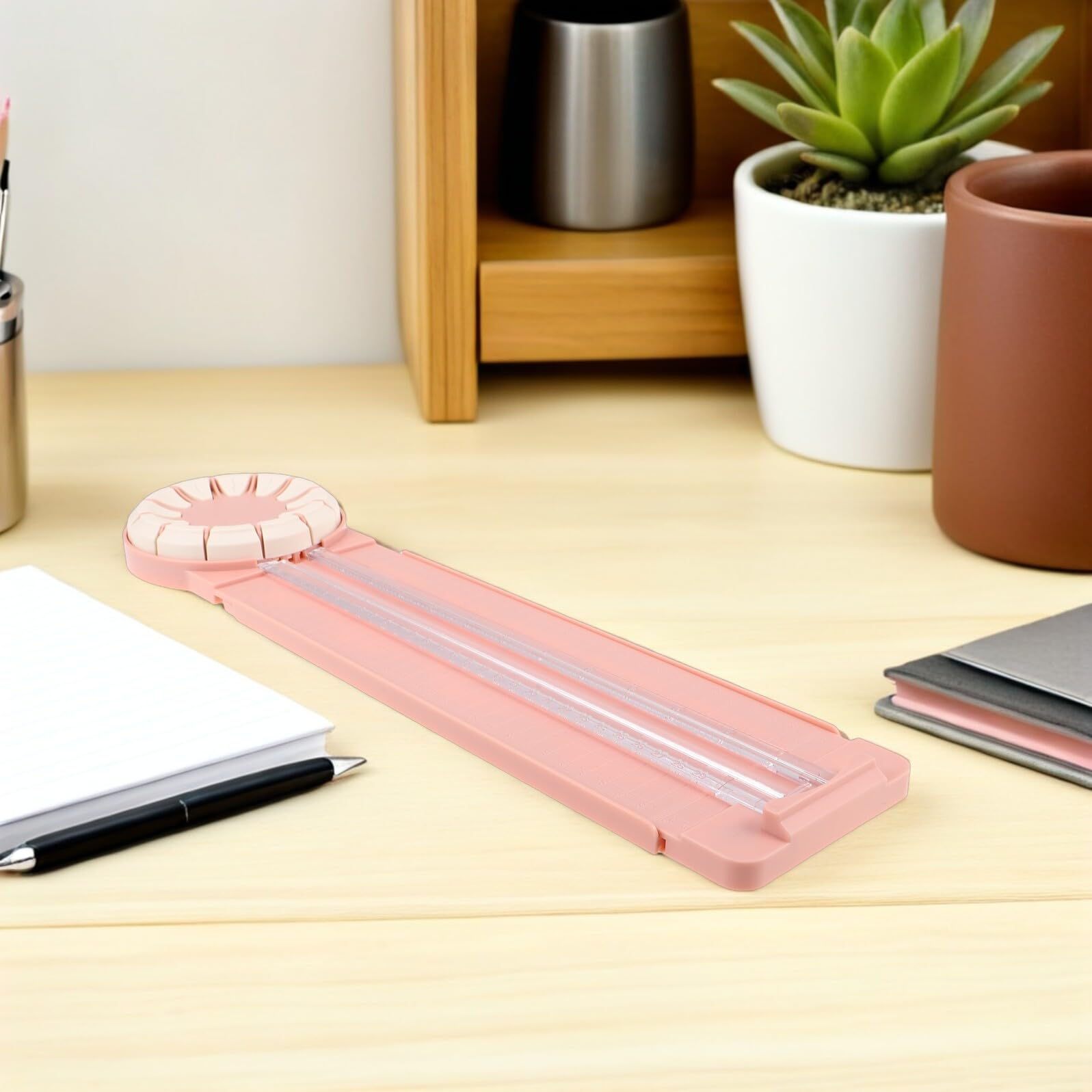 Coupe-papier Portable Rose pour Scrapbooking et Loisirs Créatifs