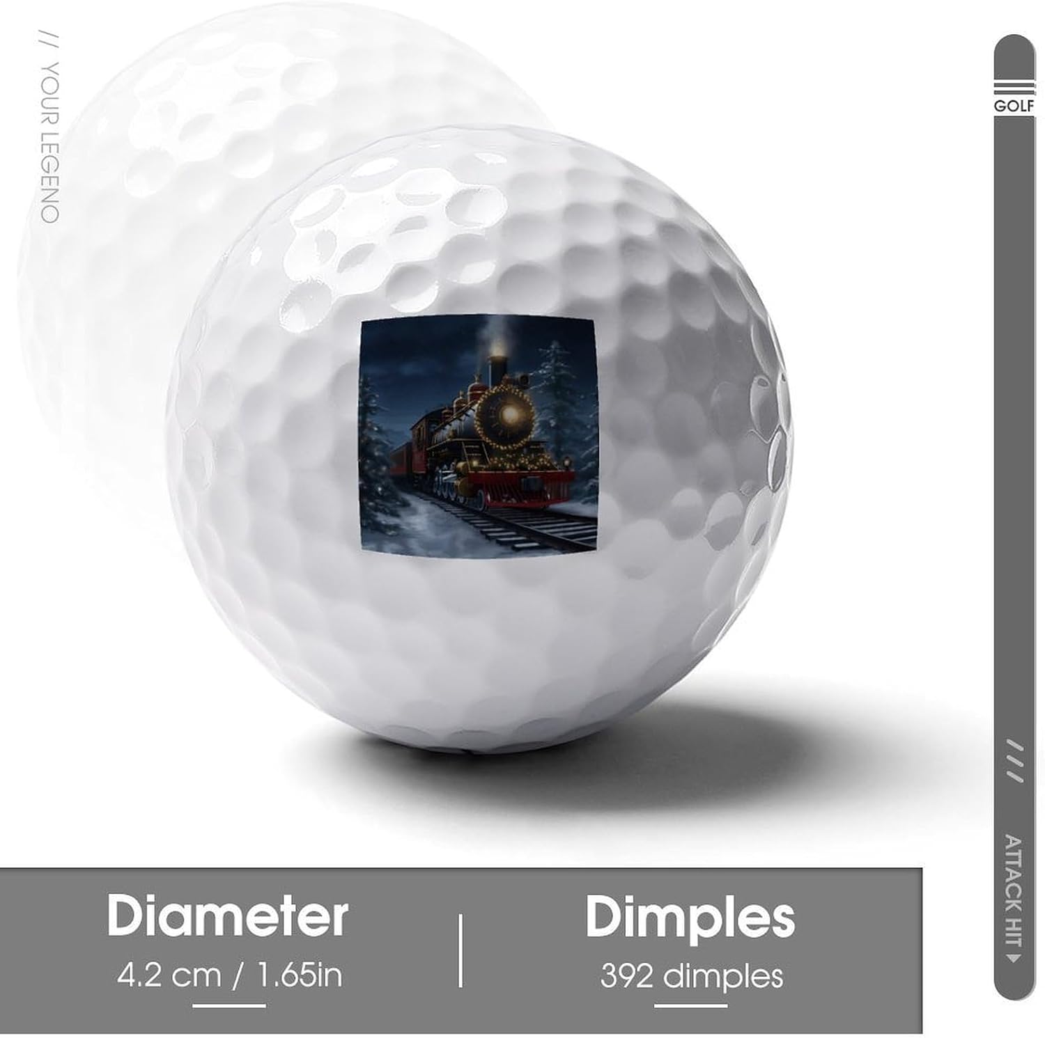 Christmas Train Golf Balls Golf Balls for Men Golf Ball Bulk Callaway Golf Balls Range Golf Balls Best Golfballs for Women Distance Golf Balls Golf Accessories