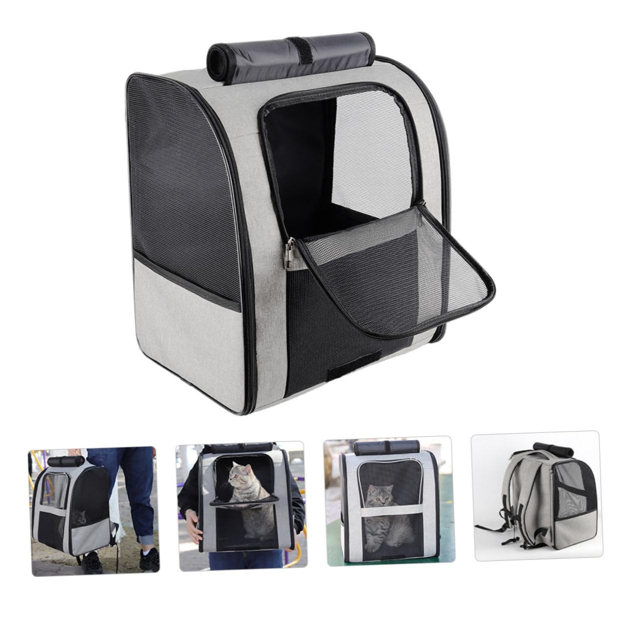 Artibetter Katzenrucksack Transport Mit Atmungsaktivem Netzgewebe Robuste Haustiertragetasche Aus Bequeme Katzen-Reisetasche Für Sightseeing Und Reisen