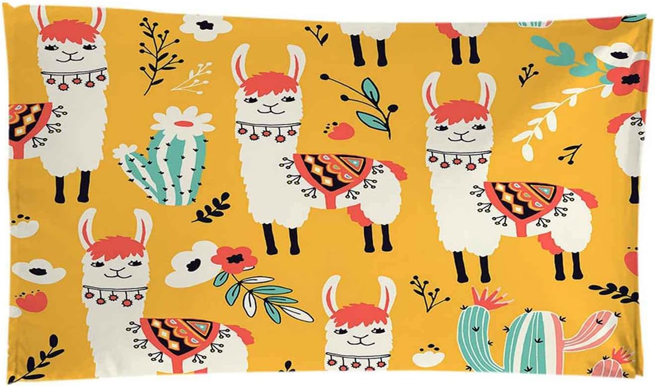 Telo Mare Microfibra, Telo Antisabbia Coperta Da Spiaggia 3D Alpaca Animale Del Fumetto Creativo, Compatto E Leggero, Asciugatura Rapida, Ultra Assorbente, Per Spiaggia, Viaggi, Campeggio, 3B2V/G7F