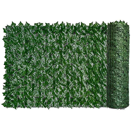NC Haie artificielle verte de lierre - Clôture murale - Fausse herbe - Décoration pour la maison, le balcon, le jardin - 0,5 x 3 m