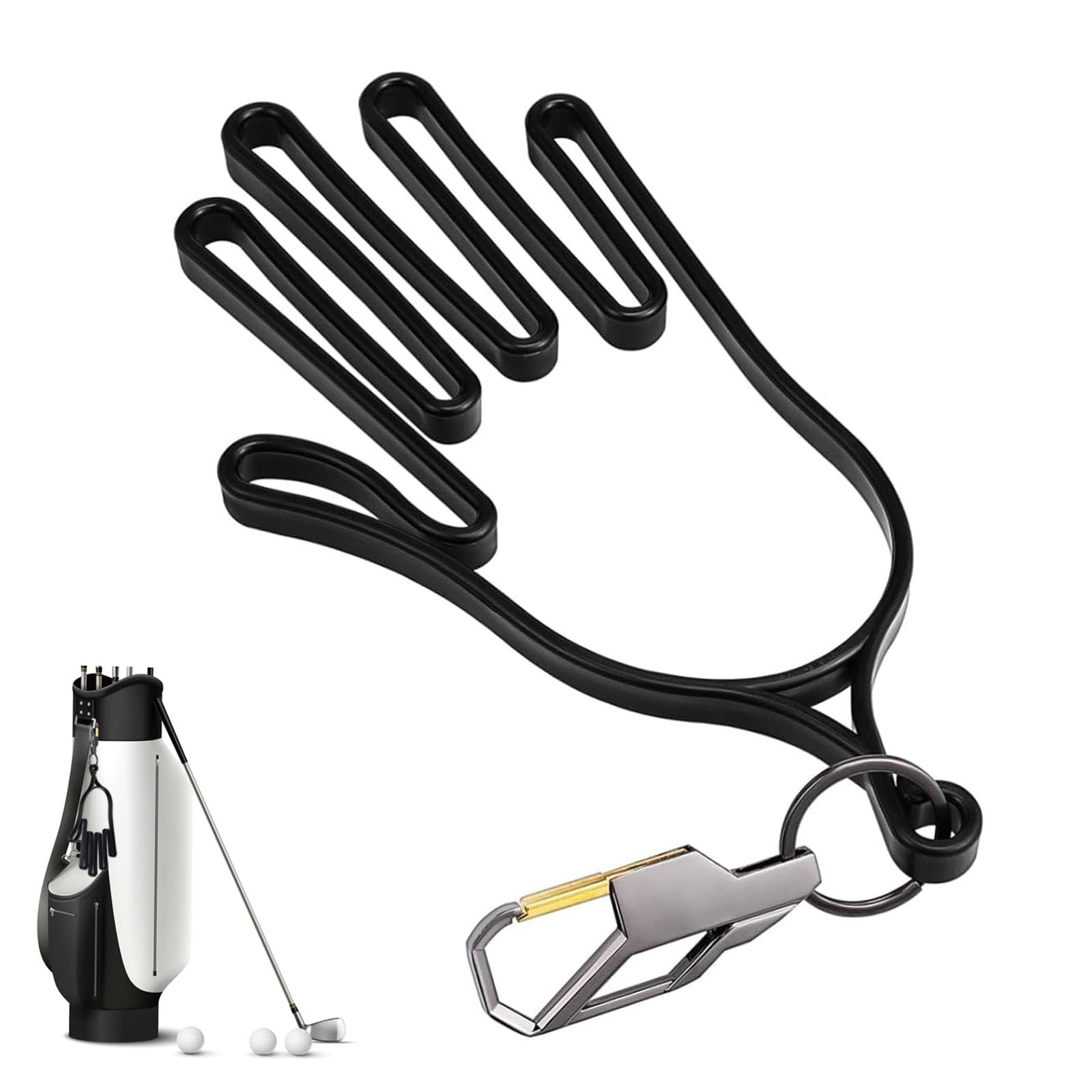 Phyxiul ゴルフグローブハンガー グローブハンガー ゴルフ用 手袋 ホルダー キーホルダー付き 型崩れ防止 乾燥・シワ対策用 ゴルフアクセサリー 男女兼用