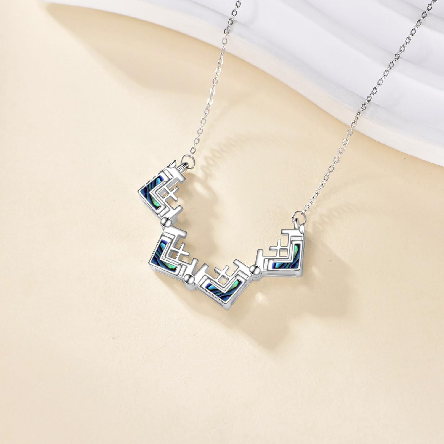 AXELUNA Star of David Necklace Sterling Silver Butterfly Magnetic Folding Hexagram Pendant Necklace Jewellery for Women - Image 3