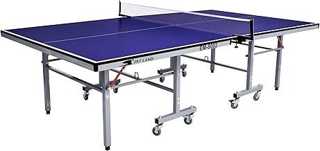 سكاي لاند طاولة تنس رياضية، طاولة تنس طاولة فردية قابلة للطي، طاولة تي تي تي متحركة، لون ازرق، موديل Em-8002