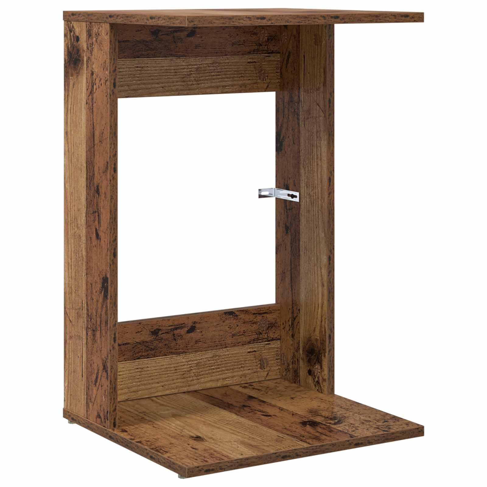 Mesa auxiliar en aspecto de madera vieja, 40 x 38 x 62,5 cm, moderna mesa de centro de madera para salón, mesa de sofá pequeña estable como mesita de noche