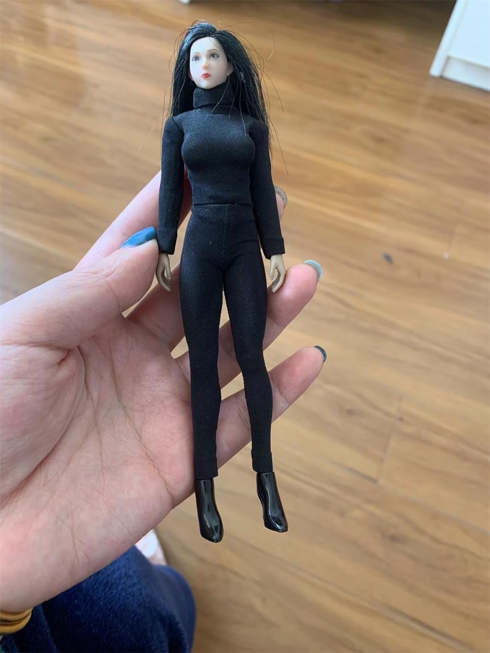 1/12 Scale Female Male Clothes, Tight Elastic Bodysuit Sneak Suit Clothes Outfit Costume for 6inches Female Male TBL PH Figure Body (C)