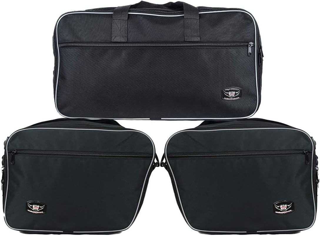 Great Bikers Gear -Pannier Liner Bags and Top Box Bag (Set of 3) for BMW K1600GT K1600GTL (K1600 GT GTL) R1200RT from 2014 (R1200RT-LC) & R1250RT