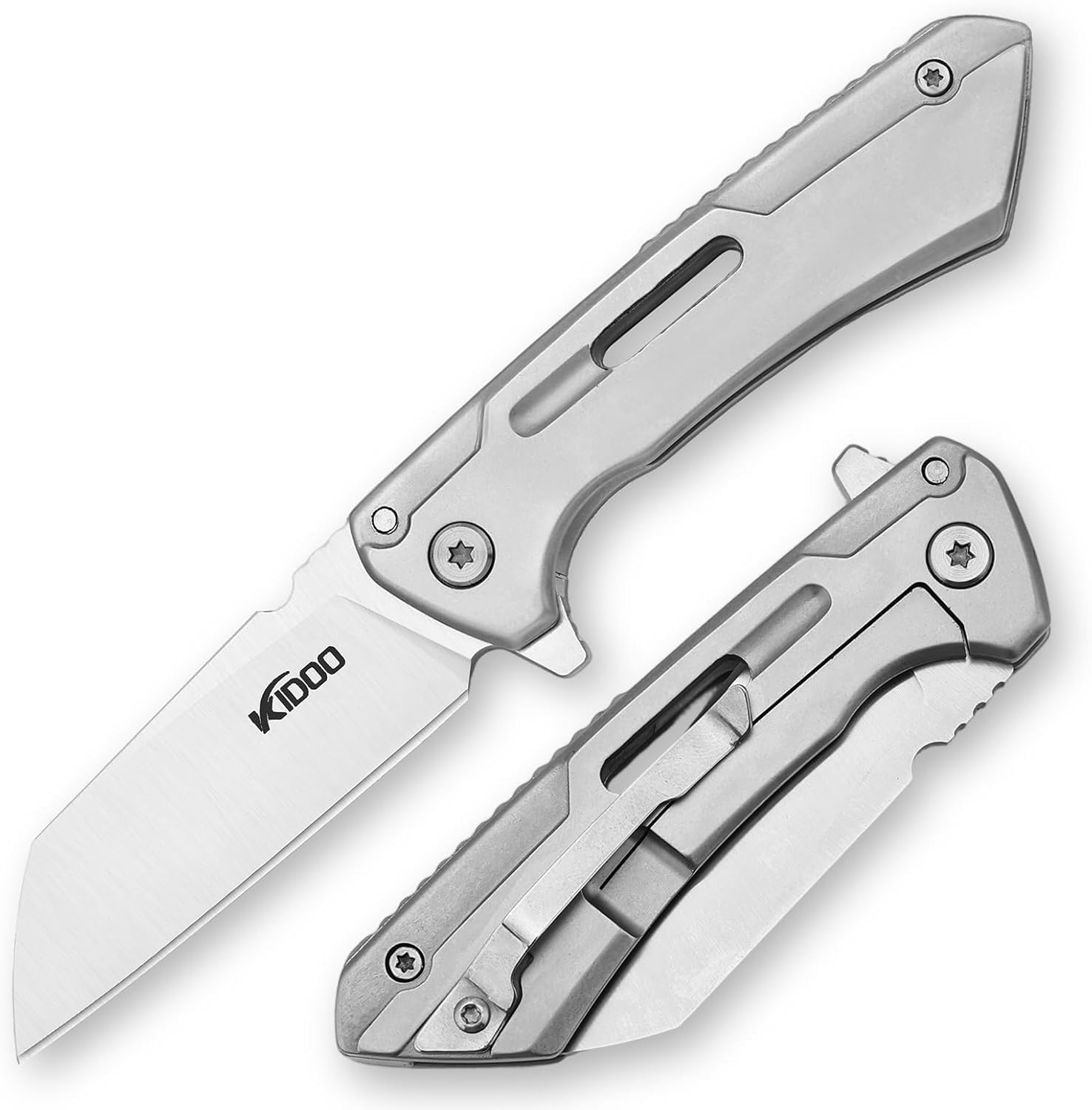 KIDOO Folding Pocket Knife For Men Tactical EDC Knife 2.55" 3cr13 Stainless Steel and Handle with Clip Mens Work Pocket Knife Pocket Knives & Folding Knives