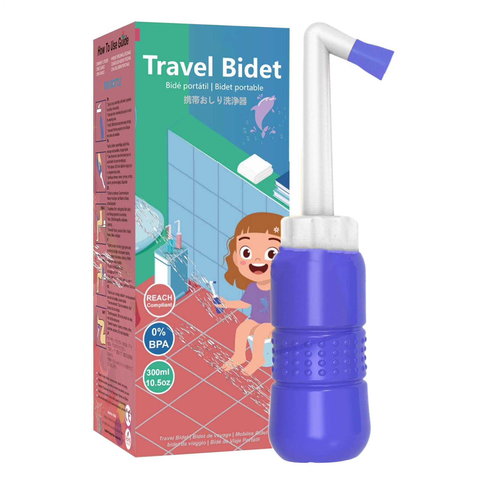 Bottiglia Spray Perineale Cura Perineale Postpartum USB Ricaricabile 300ml | Flacone Spray Manuale Portatile Pulizia Per Igiene Femminile Personale E Recupero Postparto Viaggio Casa Outdoor E Camp