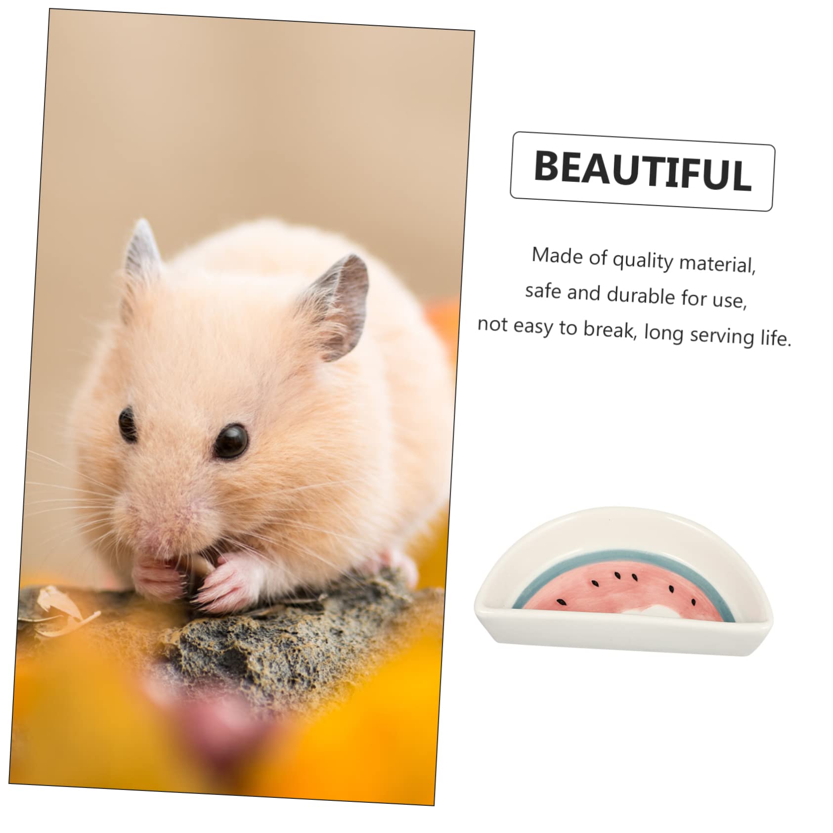 Iplusmile Keramik-Wassernapf Für Hamster – Rutschfest, Spülmaschinenfest, 7,7x7,7x3,5 Cm