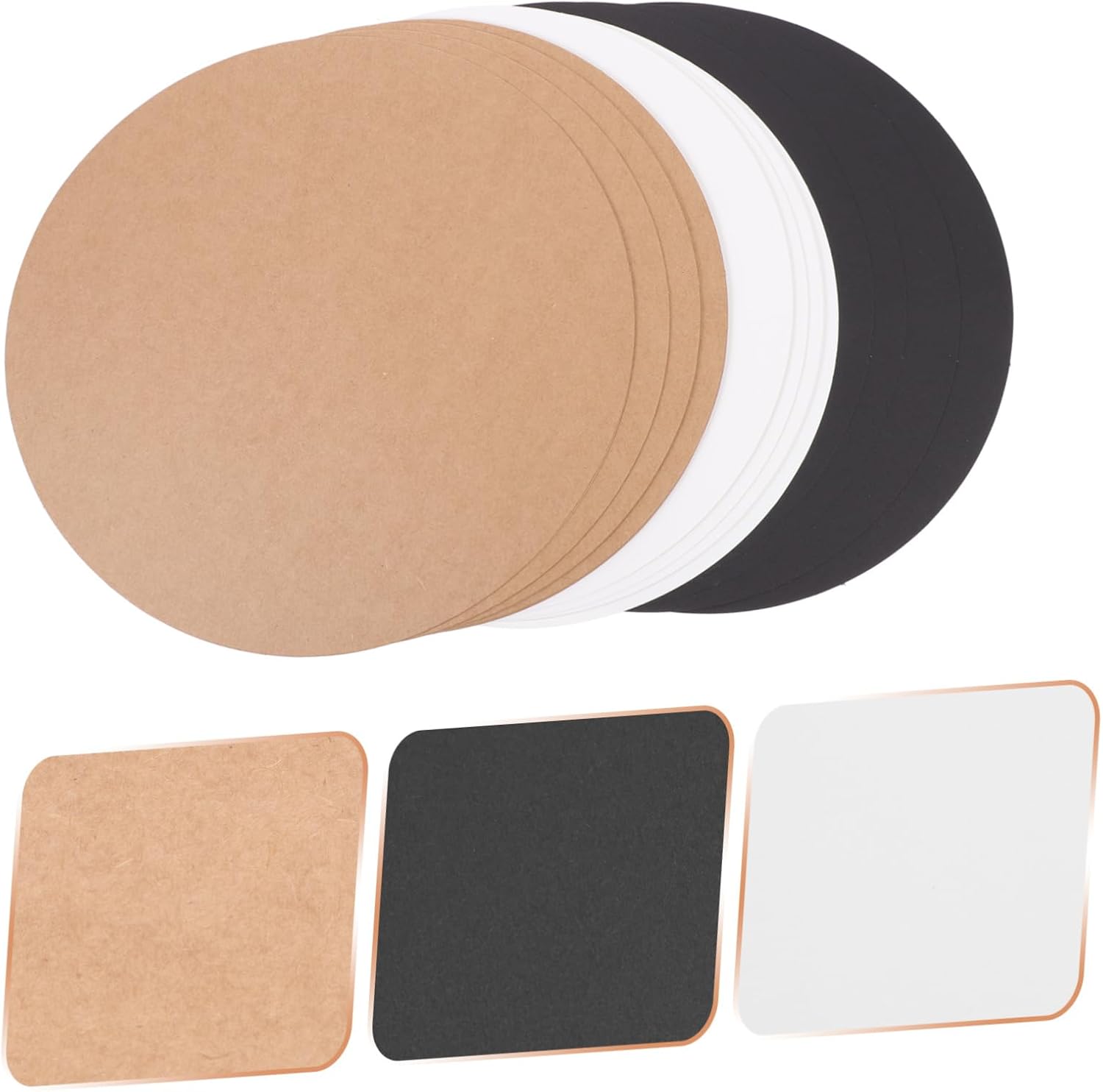 CIMAXIC 60pcs Round Cardboard White Blank Cardstock Bulk Paper Mandala Papers Round Painting Cardboard