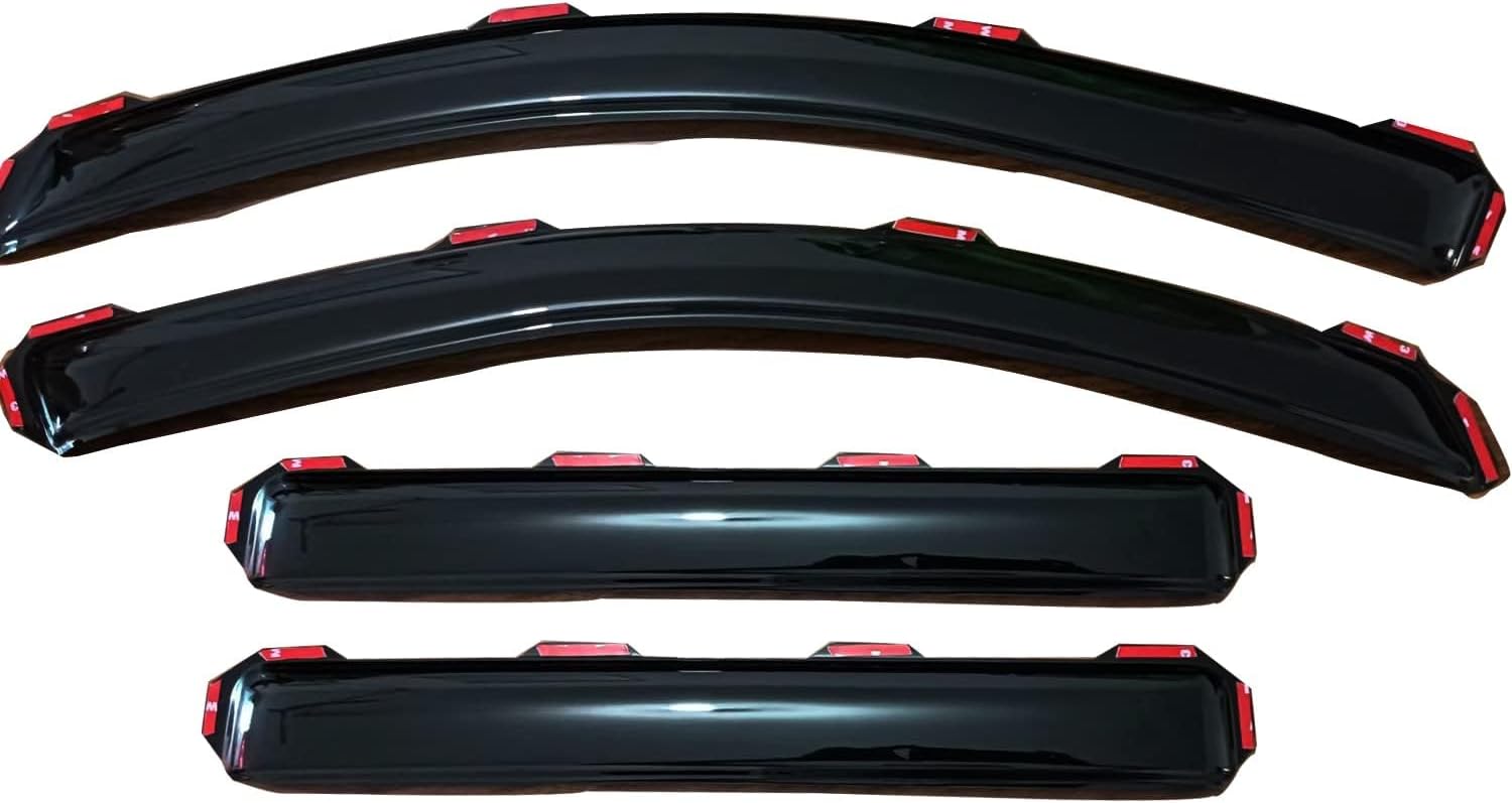 in-Channel Window Visors Rain Guards for Chevrolet Tahoe & GMC Yukon & Cadillac Escalade 2015-2020,Side Wind Deflectors Vent Guard Shade Sun Rain Snow Smoke 194531,Car Accessories 4-Pieces Set