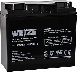 Weize 12V 18AH Battery Sealed Lead Acid Rechargeable SLA AGM Batteries Replaces UB12180 FM12180 6fm18, Universal