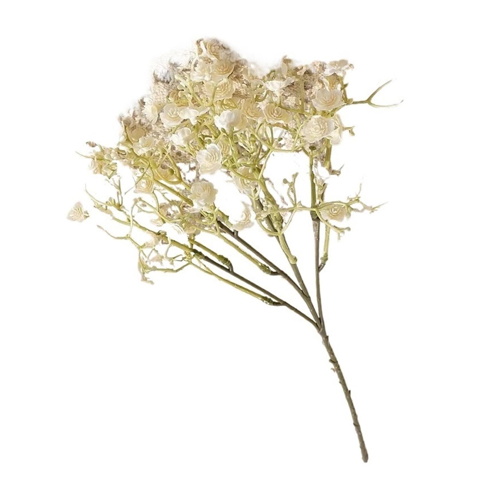 Casetlong 6Pcs Autumn Artificial Flowers Bouquet Accessories Fake Home Decor Wedding Party Floral(Autumn white)