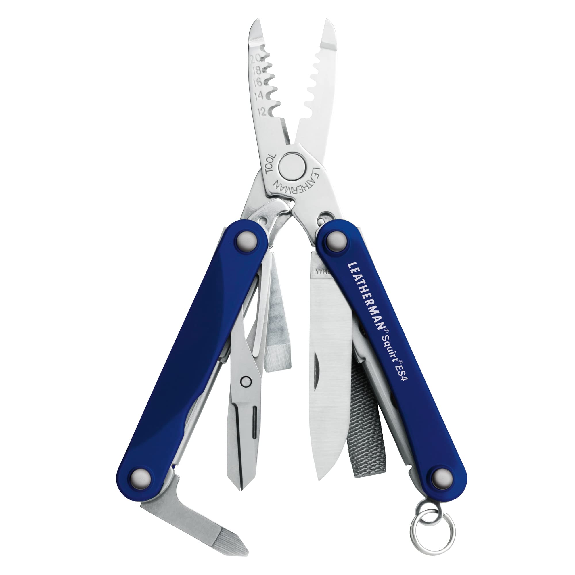 LEATHERMAN, Squirt ES4 Keychain Multitool with Spring-Action